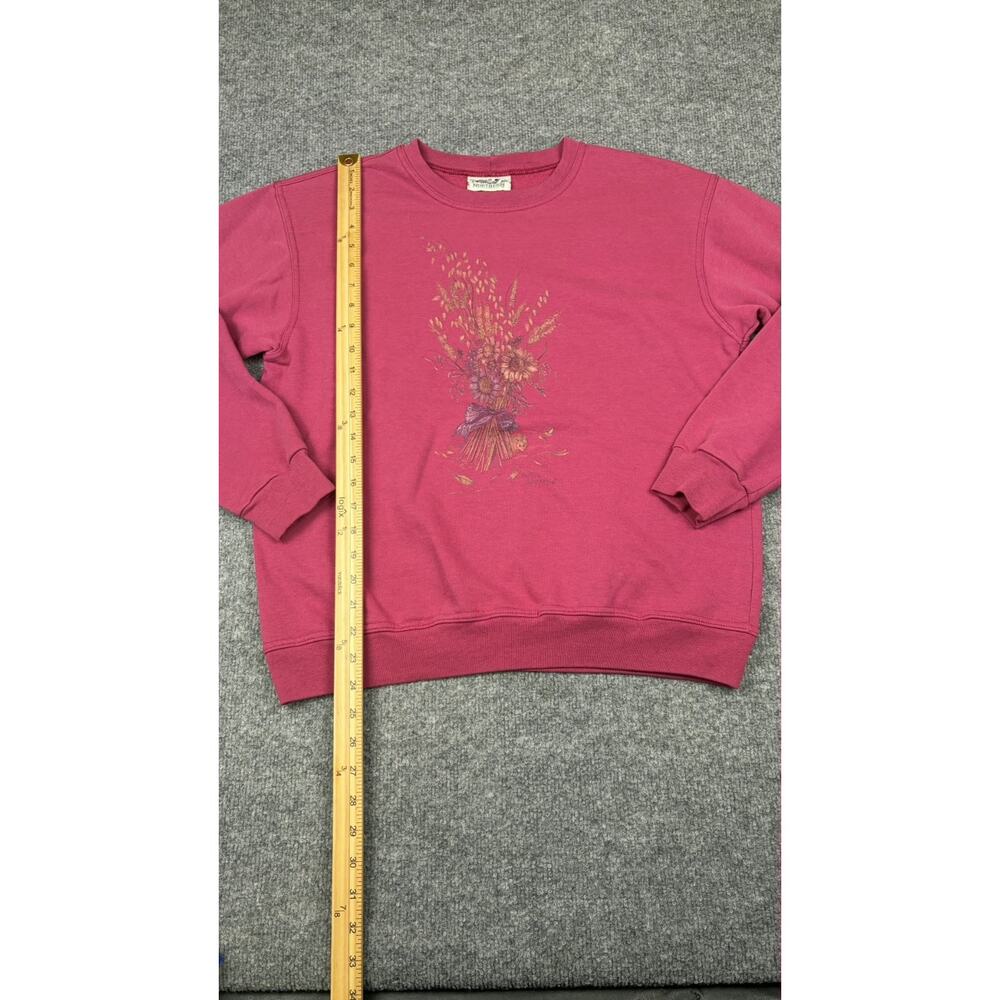 Northern Reflections Women Large Floral Fall Holiday Sweatshirt VTG #1098 - Picture 3 of 6